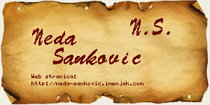 Neda Sanković vizit kartica